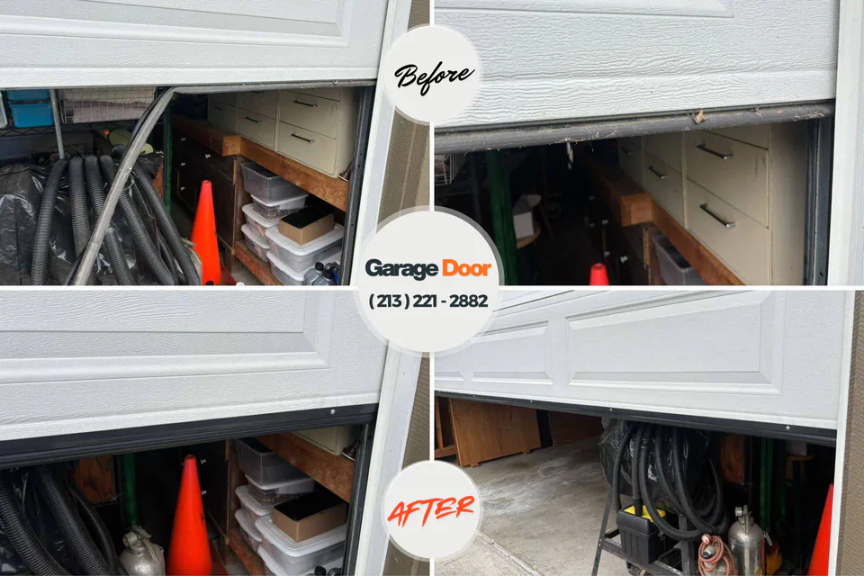 Before and after: garage door spring repair North Key Largo, FL